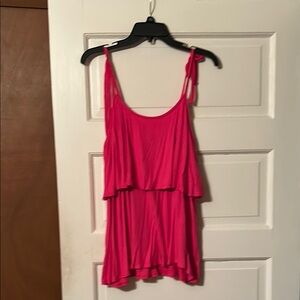 Time and Tru Pink Tiered Camisole